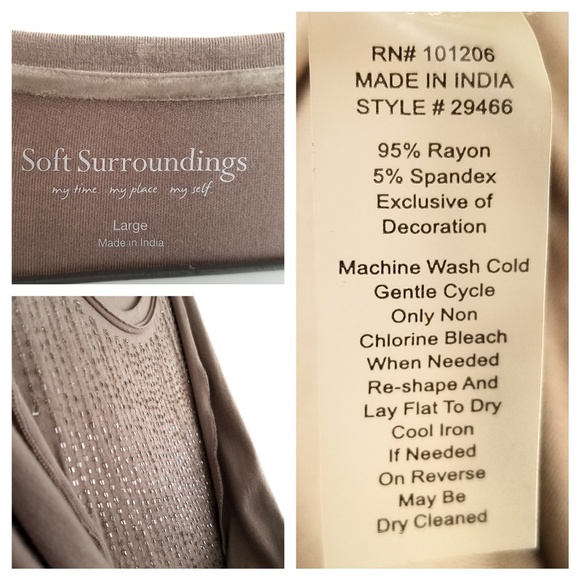 -- Soft Surroundings Outlet Twinkle Top Size L - Picture 4 of 4